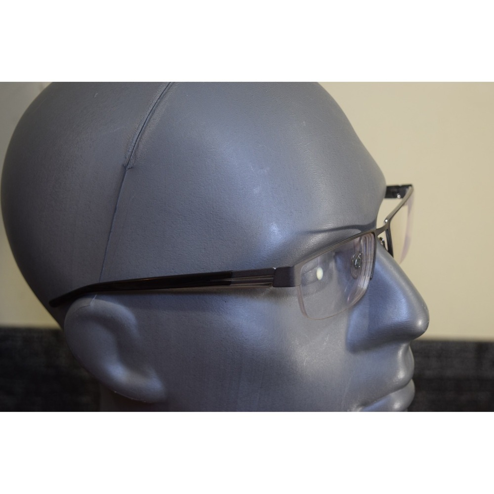 Alberto Romani AR 3007 GR Half Frame Eyeglasses Black Gunmetal Gray 55 17 135